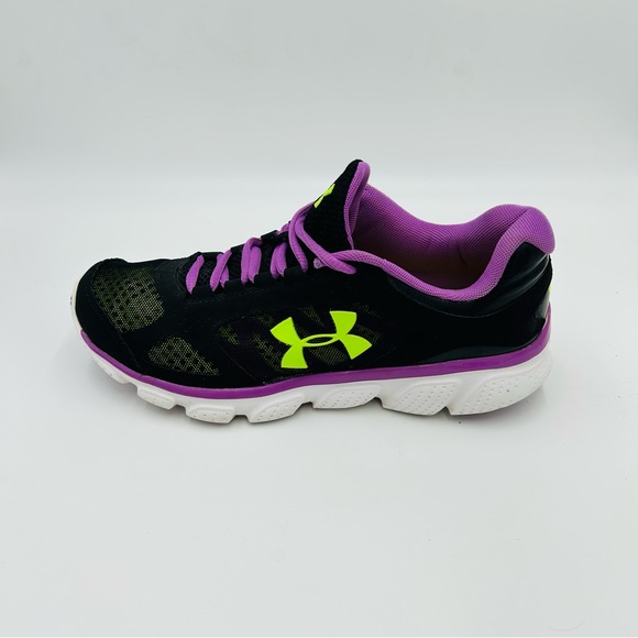 Under Armour Micro G Assert 5 Trainers Black and Purple Women Size 8.5 - Picture 6 of 11